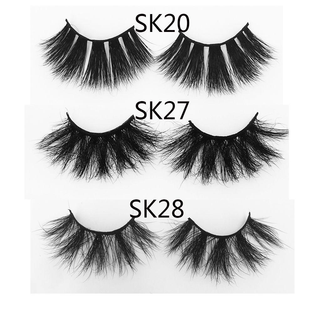 1 Cặp Lông Mi Giả SKONHED 100% Lông Chồn 3D Handmade Dành Cho Trang Điểm Mắt