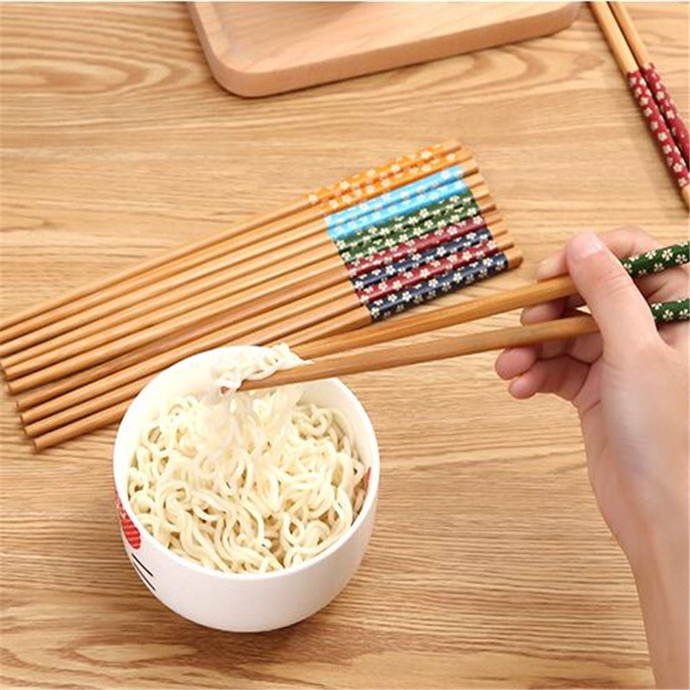 Epoch 1 Bộ Đũa Gỗ Tre Thân Thiện Với Môi Trường Nhiều Màu Sắc Phong Cách Retro Tinh Tế