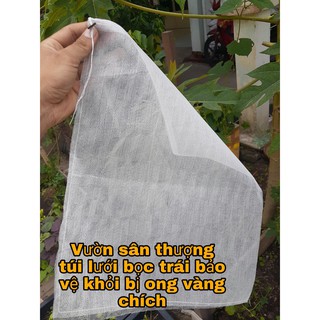 Set 10 Túi Bao Trái, Hoa Qủa Tránh Côn Trùng Lỗ Nhỏ Thoáng 30* 35 cm Phù Hợp Hầu Hết Các Loại Từ Bưởi, Khổ Qua,..,