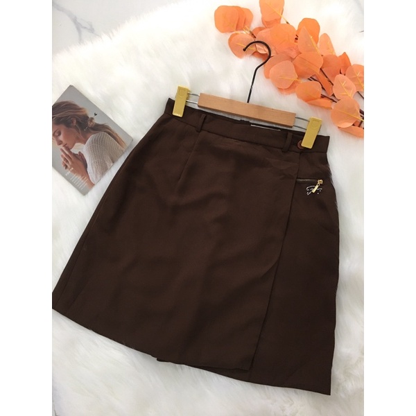 Quần váy nâu KOREA siu phẩm eo 68cm