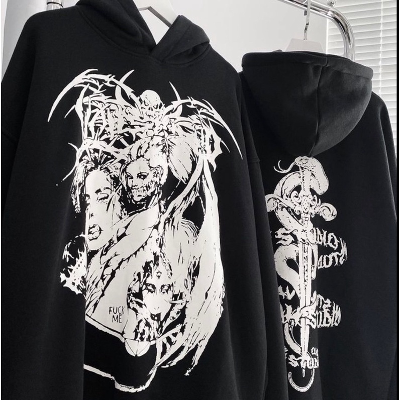 Áo Hoodie Studio Snake Dáng Thụng Mũ 2 Lớp Form Unisex