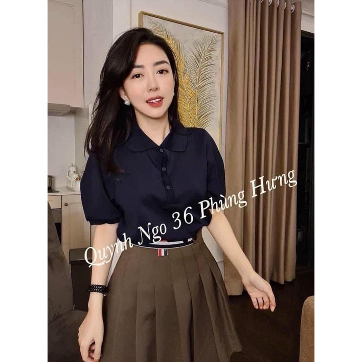 [Có Video + Ảnh Thật] Áo Polo Tay Bồng Hot Hit Chất Cá Sấu Siêu Xịn Chuu House - CH0345