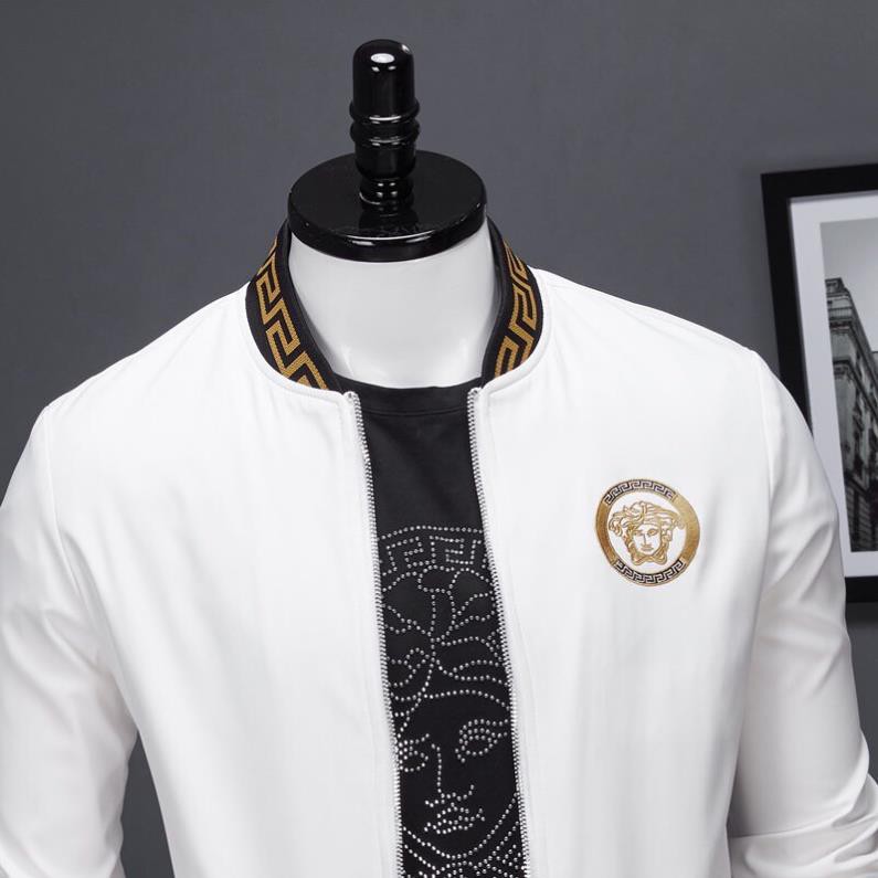 áo khoác nam in viền áo versace logo thêu quảng châu