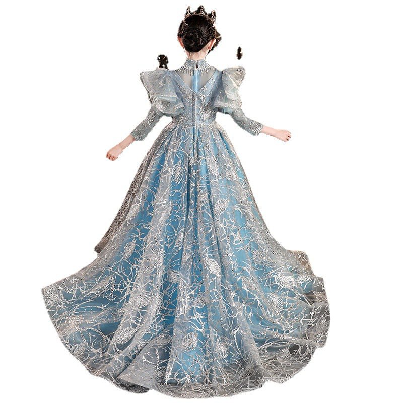 Đầm Công Chúa Họa Tiết Hoa Phong Cách Phương Tây Thời Trang Cho Bé Gái