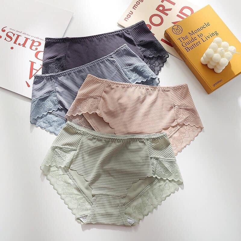 Quần lót su cotton phối lưới ren mềm mại M2219 hàng cao cấp siêu đẹp