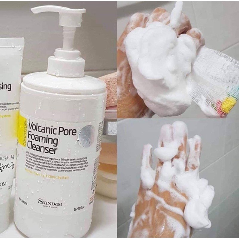 Sữa rửa mặt tạo bọt SKINDOM 500ml Hàn Quốc