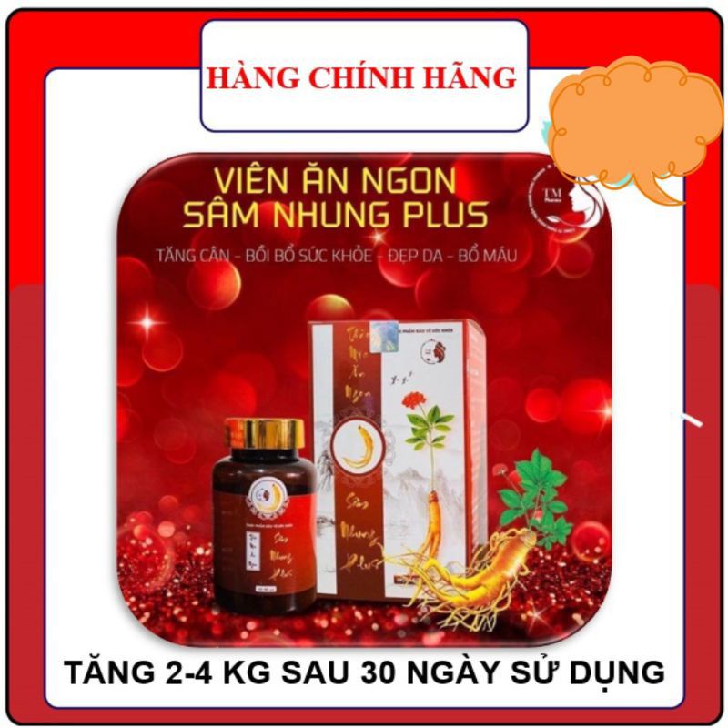 Tăng Cân Sâm Nhung Plus Chính Hãng (hộp 60 vien)