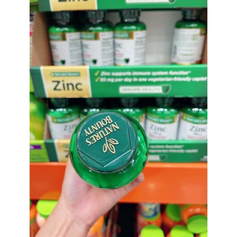 Viên uống bổ sung kẽm Nature’s Bounty Zinc 50mg 100 viên  và 400 viên
