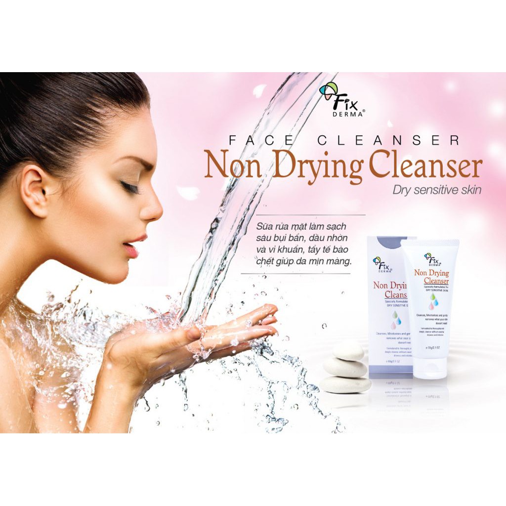 Sữa Rửa Mặt Cho Da Khô Da Nhạy Cảm Fixderma Non Drying Cleanser