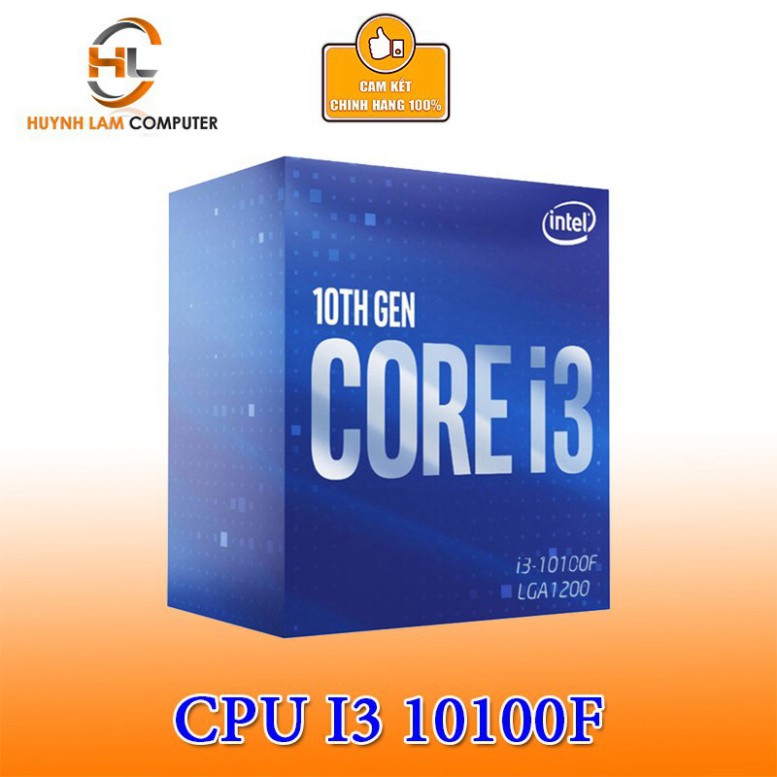 S14 MAAD CPU Intel Core i3 10100F 3.6GHz up to 4.3GHz, 4 nhân 8 luồng socket 1200 chính hãng Viễn Sơn cung ứng (ko có GP