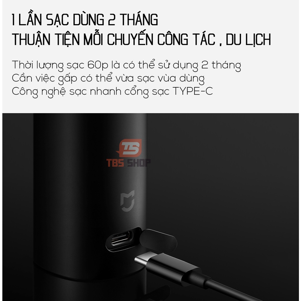 Máy cạo râu cao cấp Xiaomi Mijia S500, Kháng Nước, 3D Cực êm mượt mà