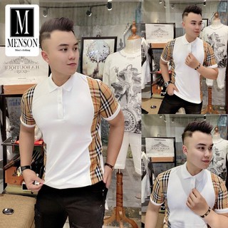 ⭐️SIÊU PHẨM⭐️ÁoThun Nam Có Cổ Kẻ Sọc Caro Chất Mát - Áo Polo Nam ngắn tay cao cấp MENSON M6018