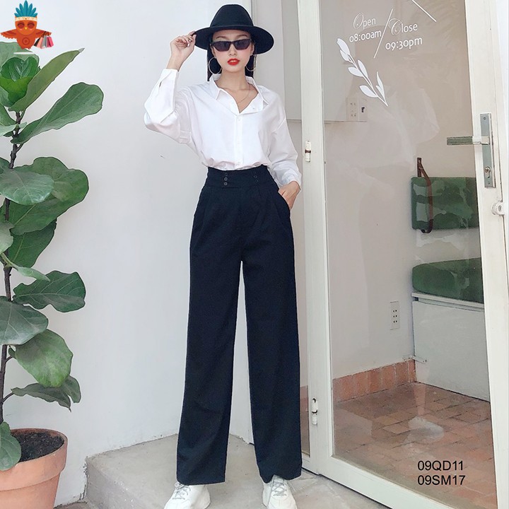 Áo sơ mi basic trắng trơn cổ sen THOCA HOUSE phù hợp công sở, đi học, đi chơi freesize dưới 56kg