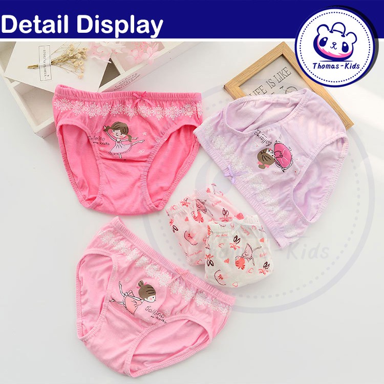 Quần lót Cotton thoáng khí cho bé gái 3-12 tuổi B146