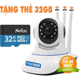 [Khuyến mãi]Camera Yoosee 3 râu FULL HD+Thẻ 32G chính hãng netac