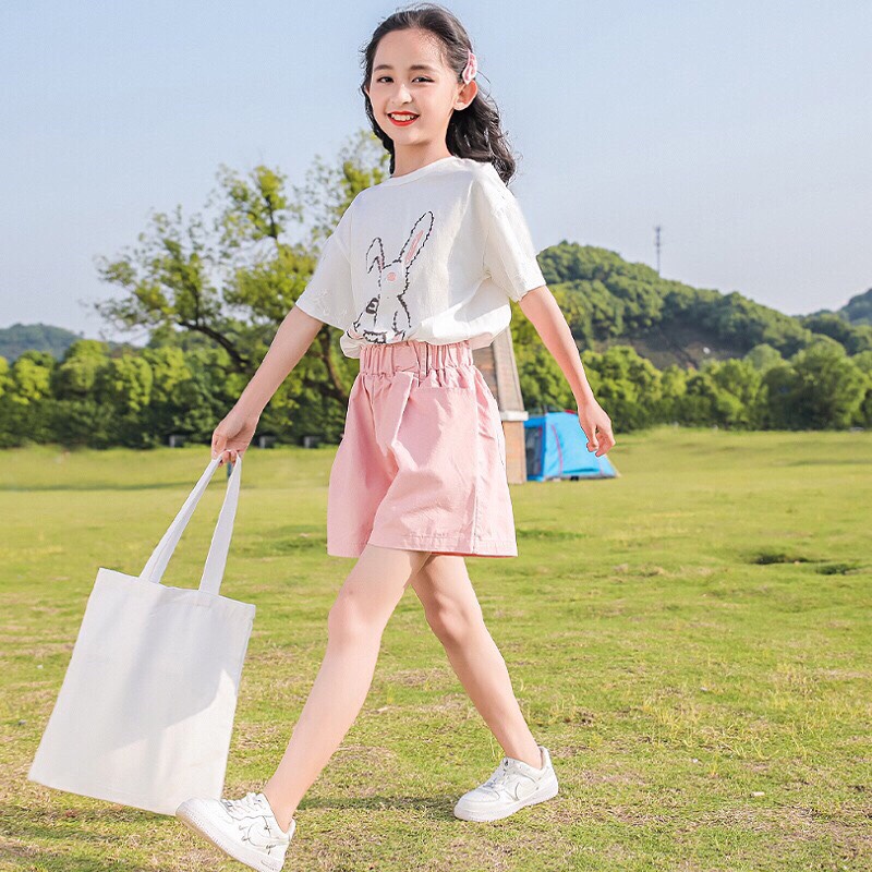 Bộ quần áo hè cho bé gái 16-45kg RABIT, đồ bộ bé gái 5-15 tuổi ,xinh xắn, đáng yêu, co giãn, thoáng mát.