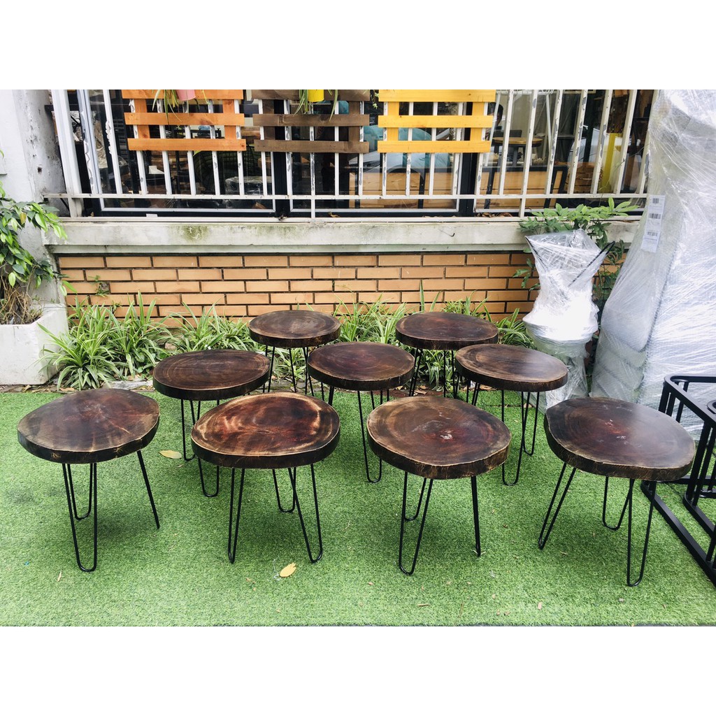 Sale 45% bàn cafe ngoài trời chân hairpin cao 72 - 2 thanh D = 36 - 40cm|  bàn trà chanh ngoài trời| bàn cafe ban công