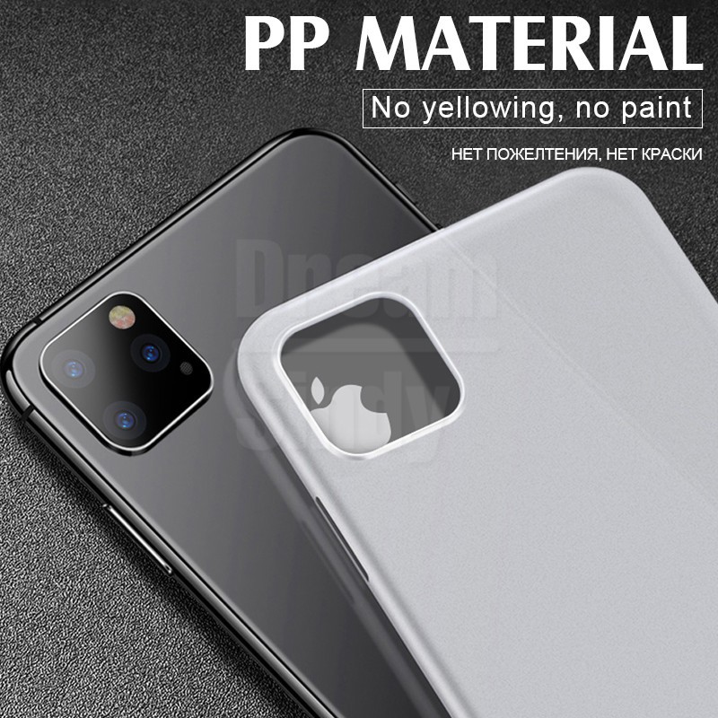 Ốp điện thoại PC PP chống sốc 0.26mm siêu mỏng iPhone 11 Pro XS Max XR XS X 6 6s 7 8 Plus