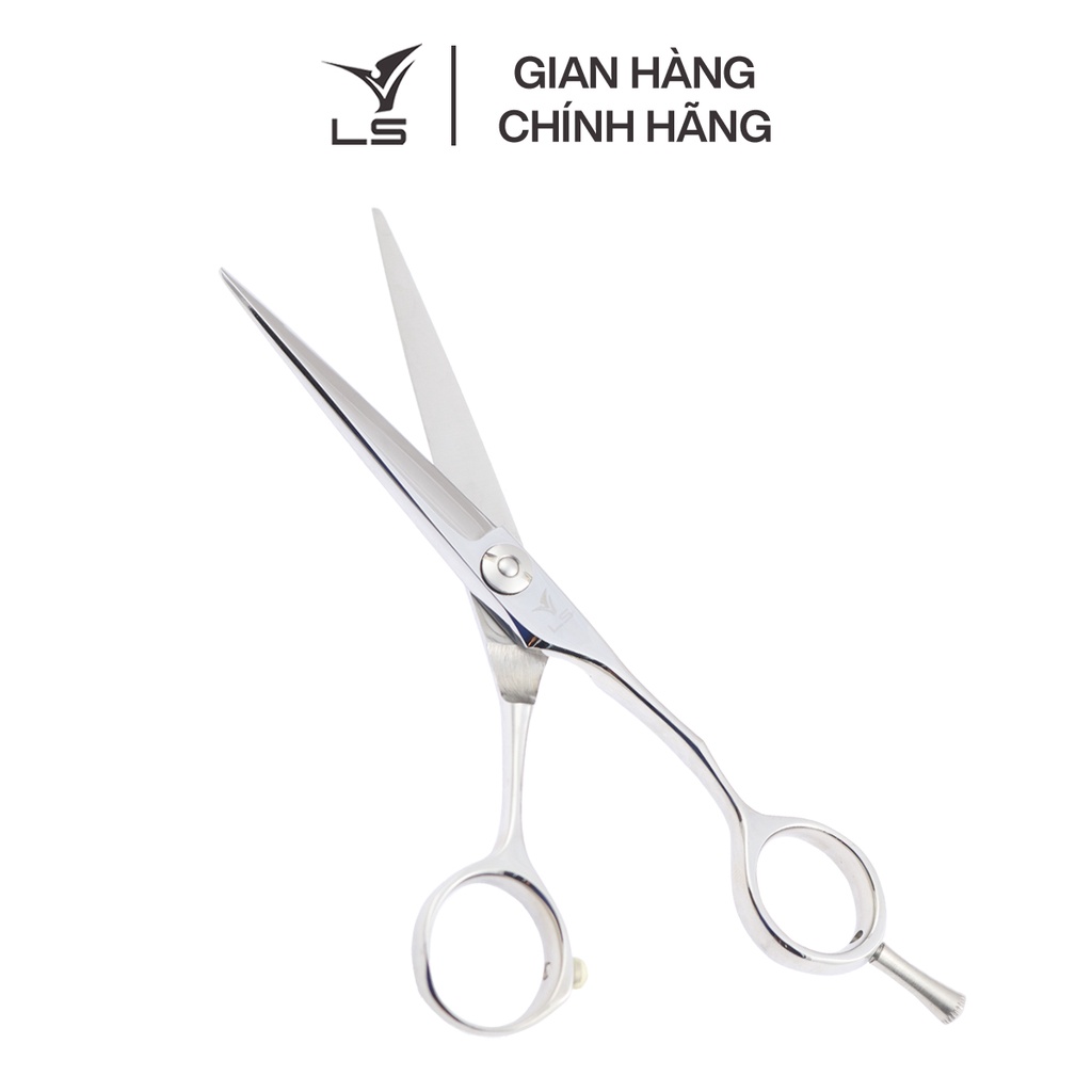 Kéo cắt tóc VLS lưỡi thẳng quai offset vênh đỡ ngón tháo rời JP551