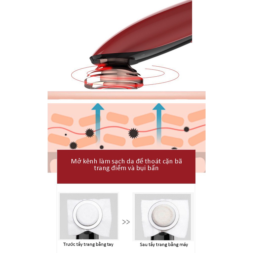 Máy matxa mặt ion cầm tay,tẩy trang bụi bẩn, hấp thụ dưỡng chất nâng cơ mặt | BigBuy360 - bigbuy360.vn