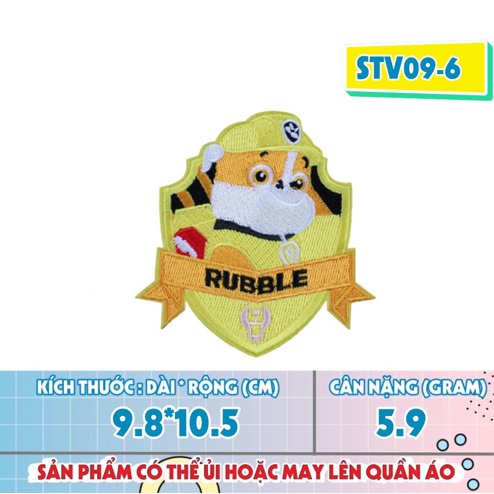 Sticker vải hoặc ủi quần áo ,Patch,Logo ủi nhiệt, hình ép nhiệt chủ ĐỘI CHÓ CỨU HỘ sáng tạo thiết kế quần áo