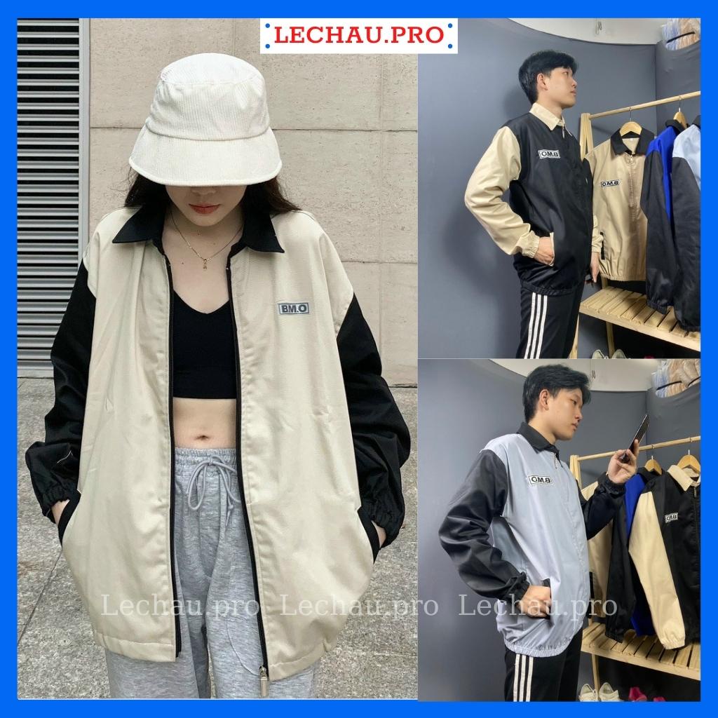 Áo khoác kaki nam nữ unisex form rộng chống nắng Lechau AKDHH05 phong cách bomber bóng chày nhiều mẫu cực chất