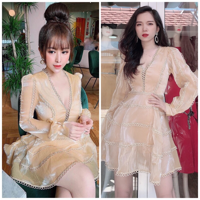 Jumsuit tay dài tiểu thư cực xinh thích hợp đi tiệc, dạo phố