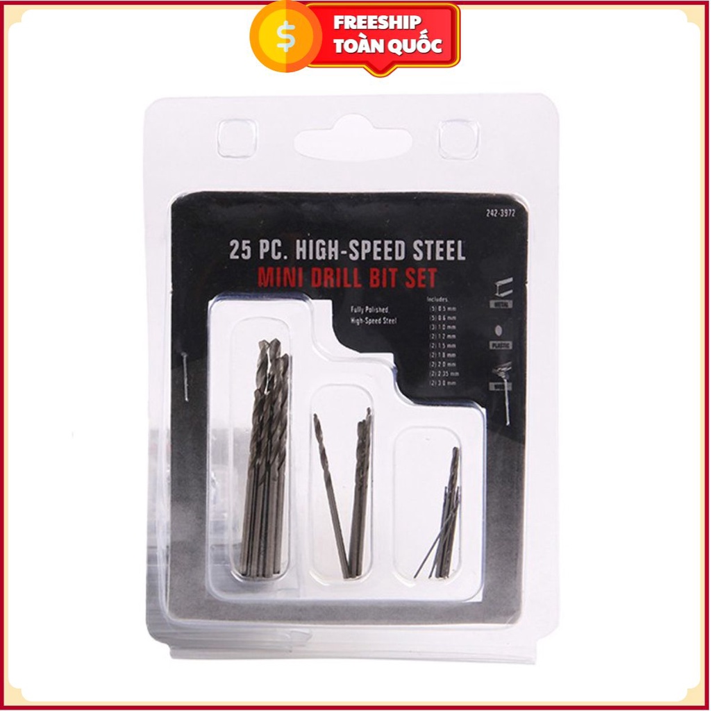 Set 25 Mũi Khoan Gỗ Chế Tác