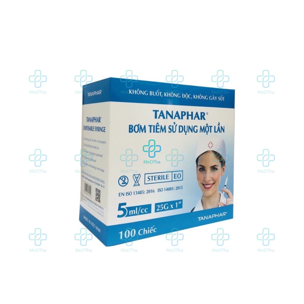 Bơm Tiêm Dùng 1 Lần Tanaphar Cỡ 1ml, 3ml, 5ml, 10ml - Dụng Cụ Y Tế  sư