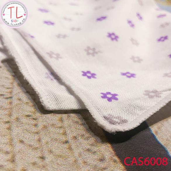 Khăn sữa cho bé - Set khăn sữa hoa tím nhỏ xinh - Đồ dùng cho bé