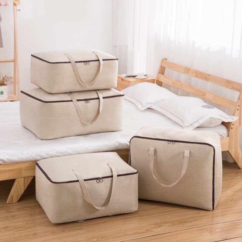 Túi đựng chăn màn, quần áo bằng vải lanh cao cấp - BO003