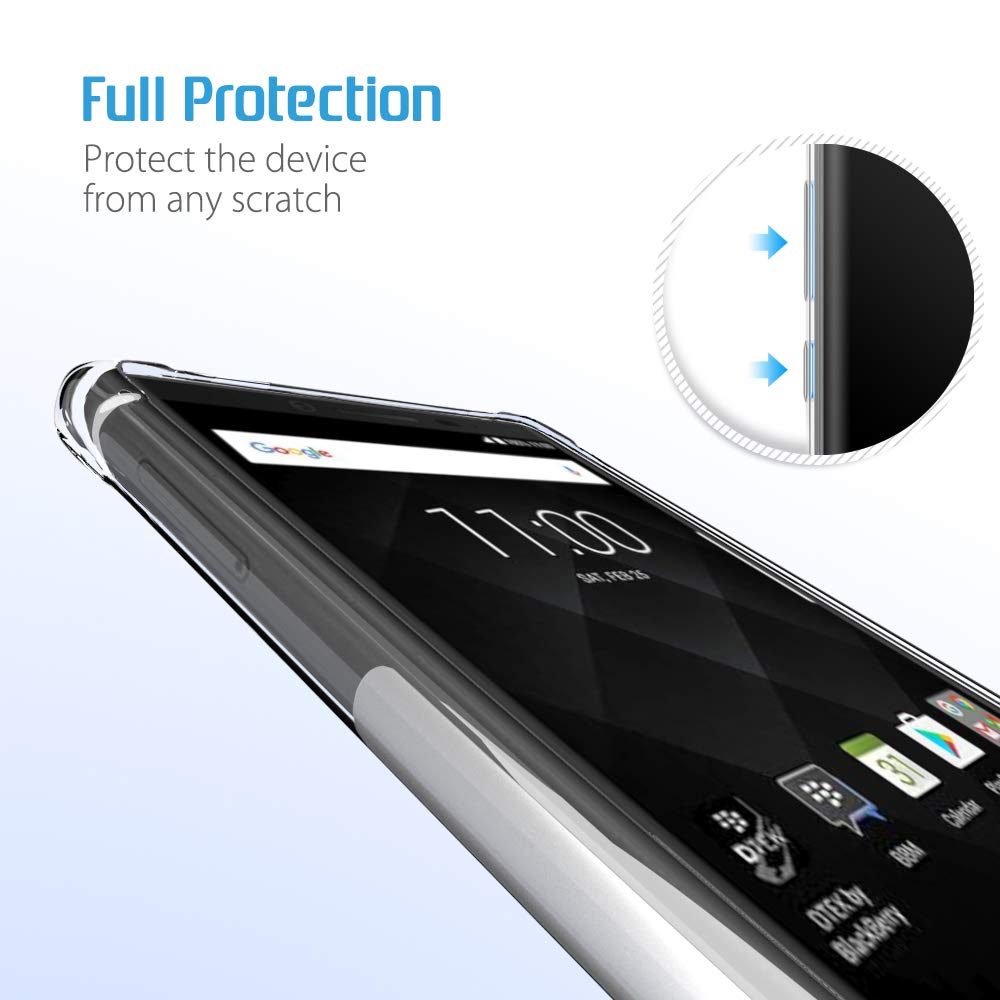 Ốp Điện Thoại Tpu Silicon Mềm Trong Suốt Chống Sốc Sang Trọng Cho Blackberry Key One / Two