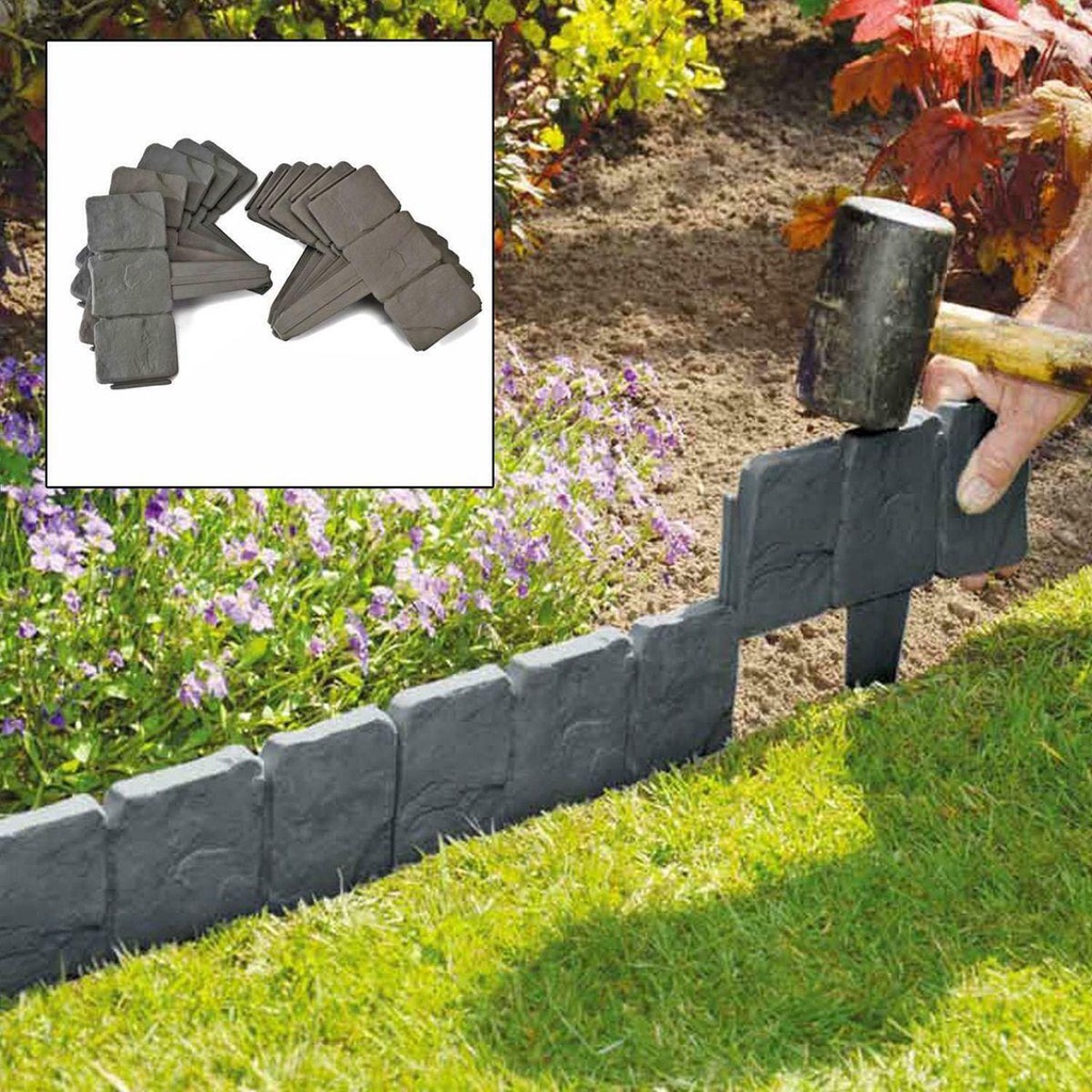 Malcom Cây Viền Hàng Rào Nhựa Màu Xám|Giường Hoa