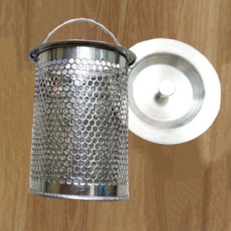 GIỎ LỌC RÁC VÀ LẮP ĐẬY(BỘ GIỎ LỌC RÁC +LẮP ĐẬY BỒN RỬA CHÉN BẰNG INOX)