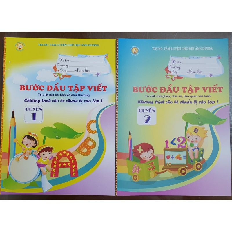 Vở Bước đầu tập viết (mầm non lên lớp 1)