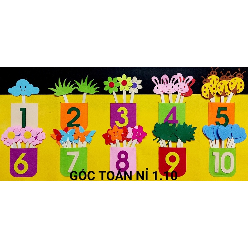 GÓC TOÁN 1-10 tấm vàng - Đồ chơi mầm non