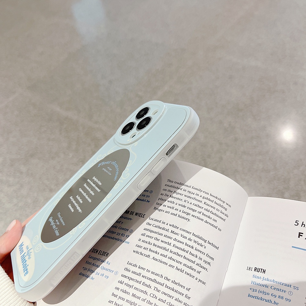 Ốp Điện Thoại Chống Sốc Tích Hợp Gương Trang Điểm Cho iPhone 11 12 13 Pro max mini XS max xr 7 8 se2020 plus