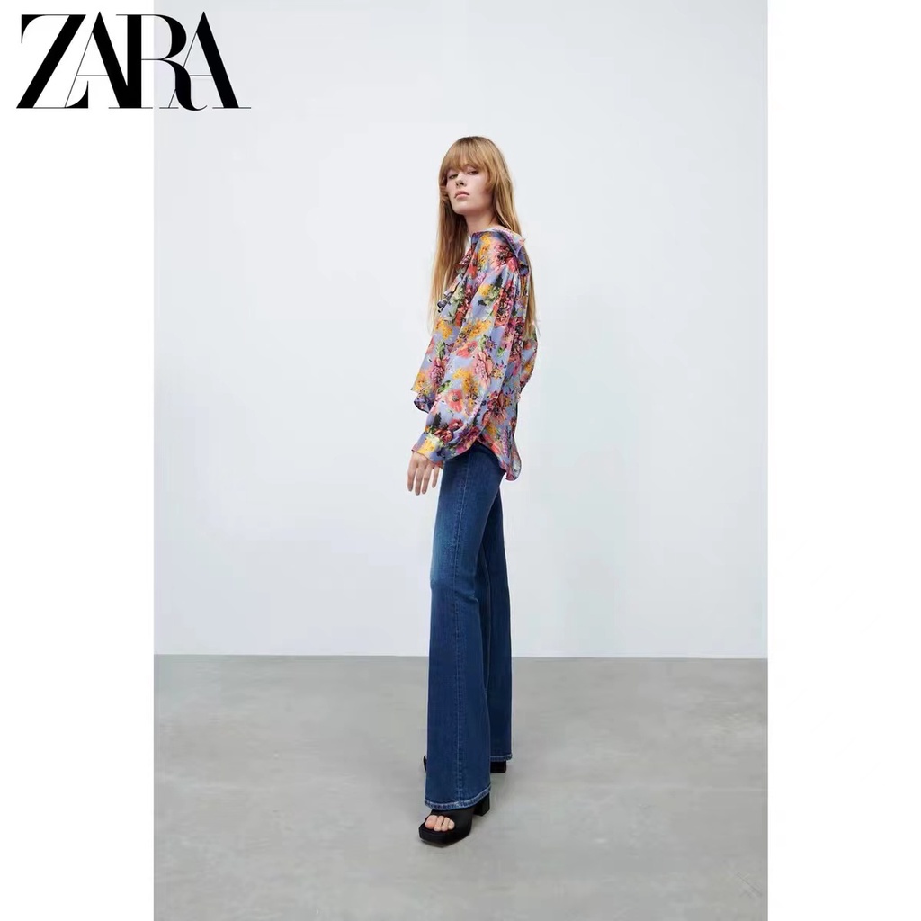 Zara Áo Sơ Mi In Hoa Thời Trang Mùa Xuân Dành Cho Nữ