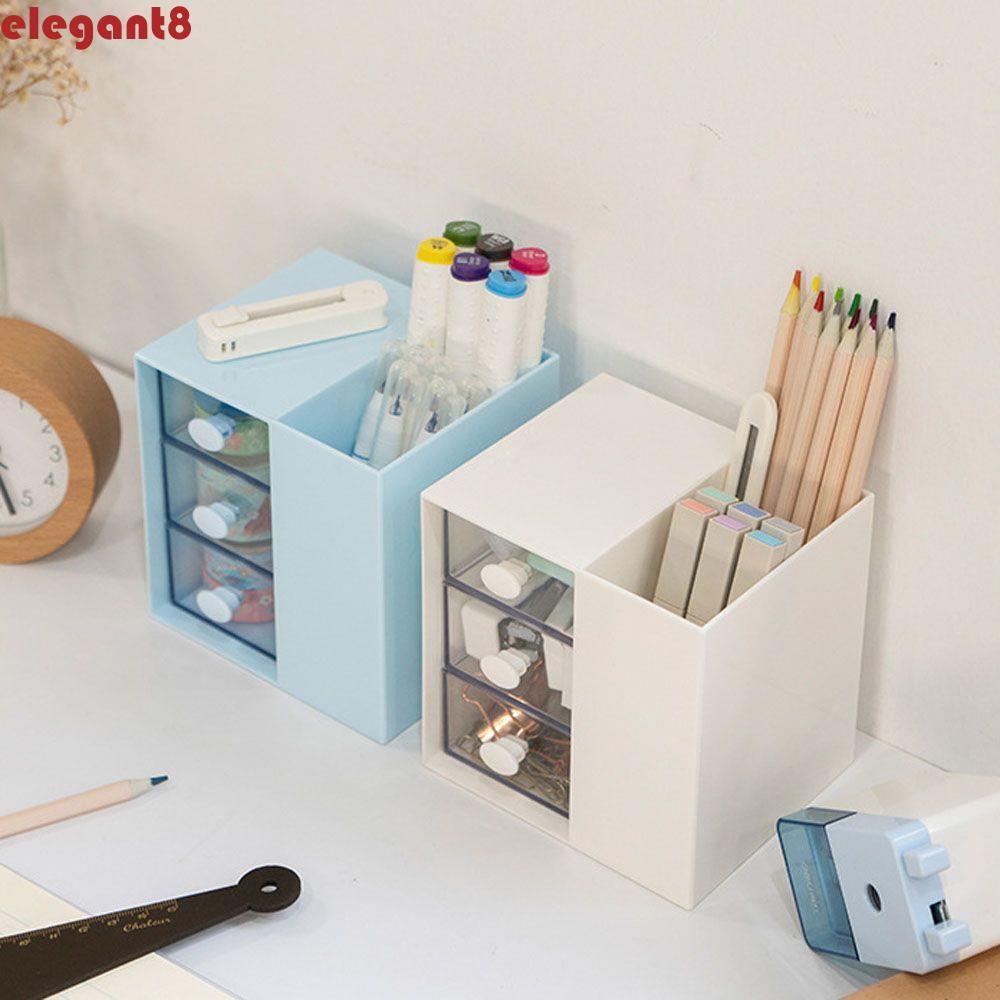Hộp Đựng Bút Để Bàn Có Ngăn Kéo Thanh Lịch Sắp Xếp Gọn Gàng Cho Học Sinh / Văn Phòng