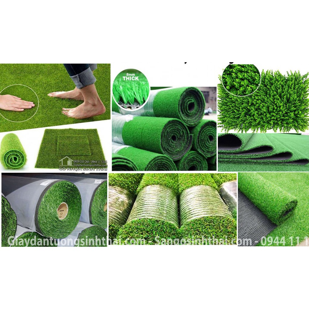 Thảm cỏ nhựa nhân tạo giá rẻ sợi cỏ dài 1cm, có cắt theo yêu cầu