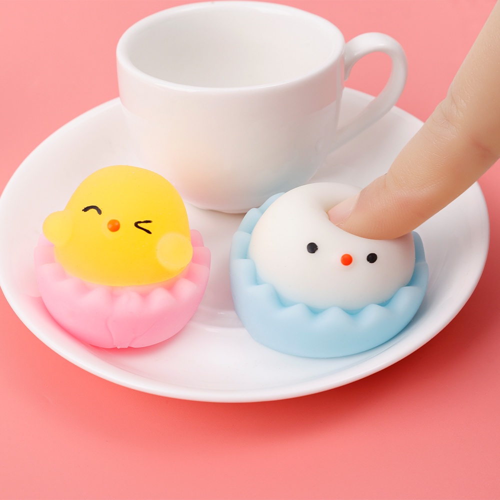 1 Đồ Chơi Đàn Hồi Giảm Căng Thẳng Hình Gà Phục Sinh Dễ Thương