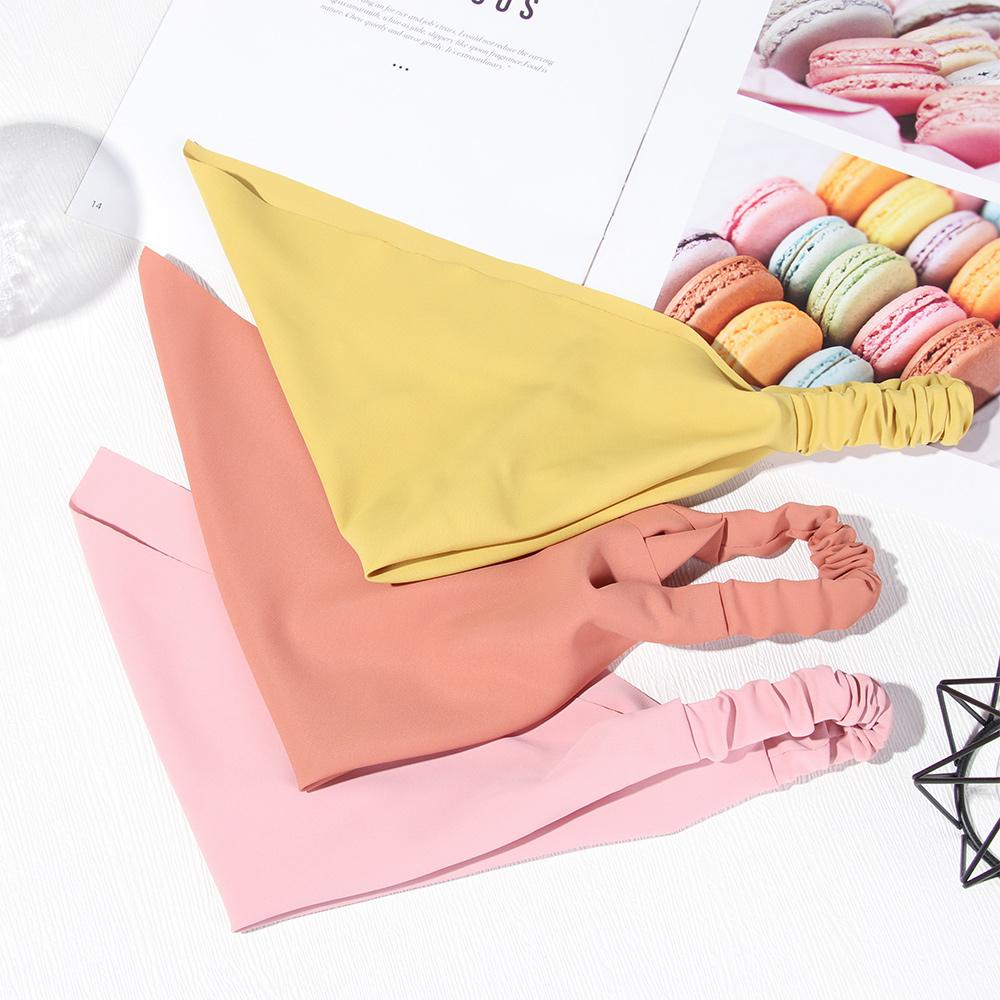 Băng Đô Turban Màu Trơn Hình Tam Giác Dành Cho Nữ