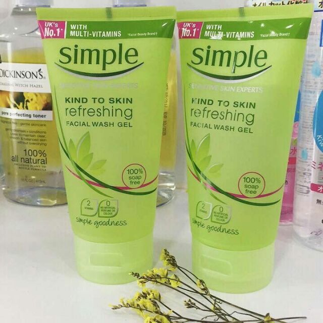 Sữa Rửa Mặt Dạng Gel Simple Kind To Skin Refreshing Facial Wash Gel