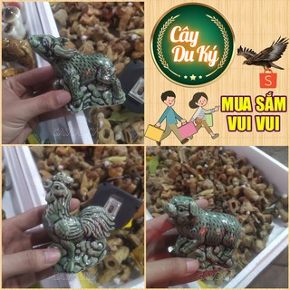 Tượng 12 con giáp mini gốm sứ Bát Tràng làm mô hình trang trí tiểu cảnh, trang trí bể cá