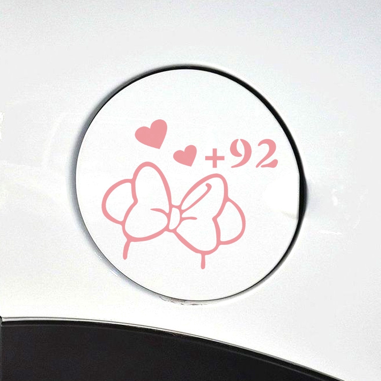 1 Miếng Dán Trang Trí Bình Xăng Xe Hơi + 92 / 95 / 98 Hình Mickey Minnie