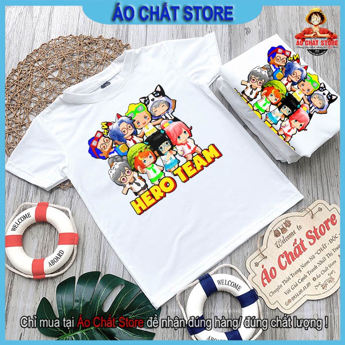 (SIÊU HOT) Áo Hero Team Toàn Thành Viên Siêu Đẹp | Áo Thun Mini World Hero Team Bé Trai | Bé Gái Mẫu Mới MC28