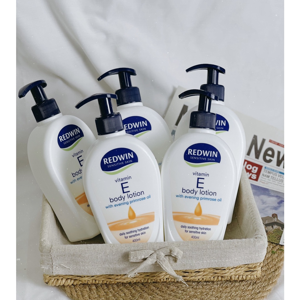 Kem Dưỡng Ẩm Redwin Vitamin E Cream Úc Giúp Dưỡng Da Mặt Hết Khô, Nứt Nẻ Chai 400gr Có Vòi