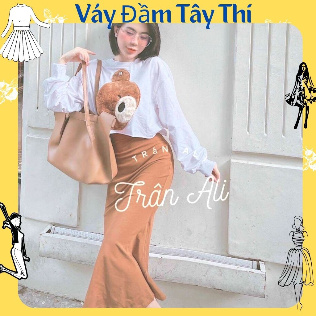 Set đồ nữ, sét váy nữ mùa đông nâu đất kèm áo gấu lông siêu dễ thương form chuẩn việt hàng cao cấp Tây Thi Shop | BigBuy360 - bigbuy360.vn