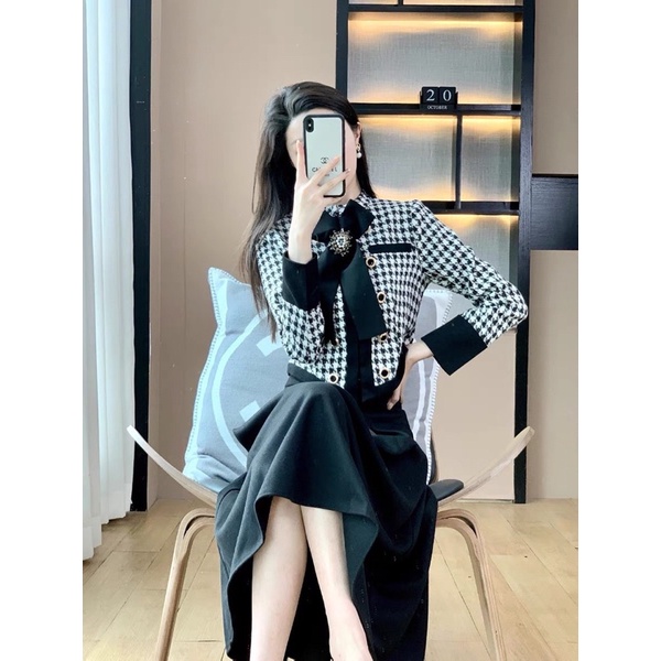 Sét váy dạ tweed