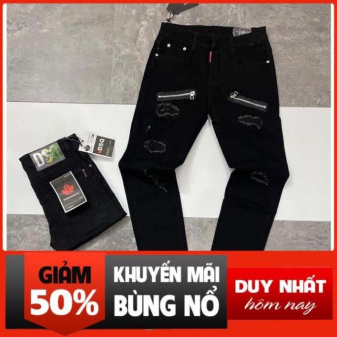 Quần Jean nam DSQ rách vá , khoá đùi, quần bò nam khoá đùi rách vá new - Bơ Boutique ! ! ' 2022 *